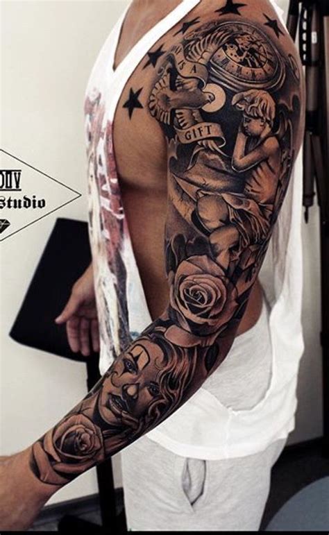 Tattoo sleeve guys - Discover ink inspiration that's one of a kind with the top 60 best awesome sleeve tattoos for men. Explore masculine full arm design ideas.